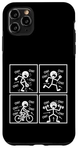 Ow Ow Ow Ow Stickman Figure Humorous Chronic Pain Awareness �X�}�z�P�[�X iPhone 11 Pro Max �p