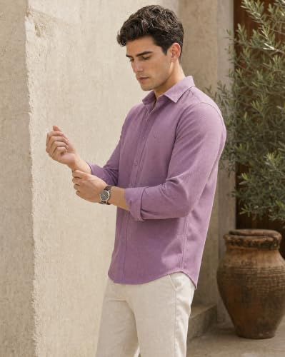 Image of Nobero Textured Popcorn Shirt for Men | Cotton Shirts for Men in 280 GSM Popcorn Knit | Stand Collar | Regular Fit | Full Sleeve