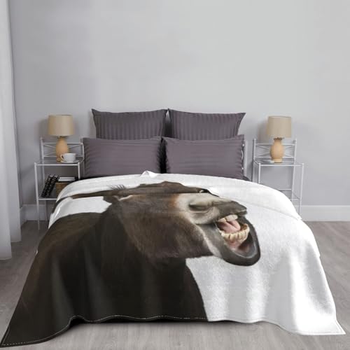 Couverture en micro-polaire âne plaid flanelle doux lit canapé