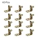 uxcell Shelf Support Peg,5mm L-Shaped Support, Furniture Cabinet Closet Shelf,Bracket Pegs with Hole,for Kitchen Furniture Book Shelves Supplies,Bronze,40pcs