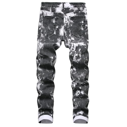 RANMCC Men's Printed Stretch Skinny Jeans Premium Slim Fit Fashionable Designs Denim Pants Jeans2