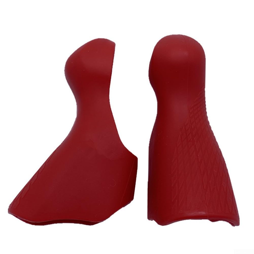 Manopole per leva del freno della bicicletta, copertura per leva del cambio per Shimano ST-5700 105 (rosso)
