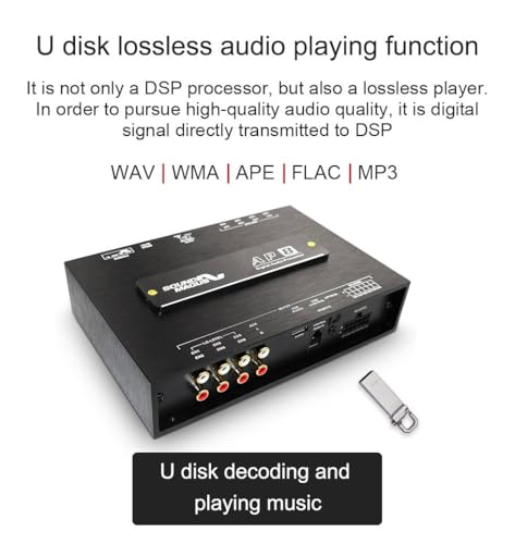 SOUND MAGUS AP8V3 8 Channel Pro DSP Bluetooth Vehicular Car Audio Digital Signal Processor Built-in Amplifier with RCA Inputs and Control Interface