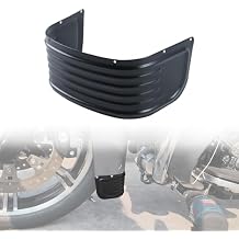 Front Fender Trim Ribbed Skirt for Harley, Black Steel Front Fender Trim Decorative Protection for Electra Glide Road Glide King Tri Glide Ultra Classic Limited Low 2014-2024 Accessories