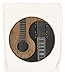 Vendax Yin Yang Guitarra Beige Bolsa De Gimnasio con Cordón Drawstring Gym Bag Backpack