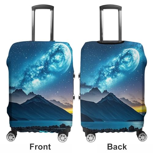 Celestial Night Sky Luggage Cover, Elastic Luggage Protector Fits 19-32in Suitcases, Washable & Anti-Scratch Suitcase Cover for Men Women L3