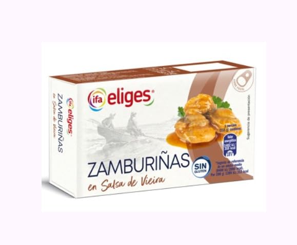 Zamburiñas en Salsa de Vieira, Jakobsmuscheln in Vieira-Sauce, 120g, 4er Pack