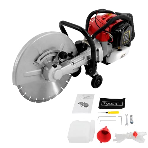 1400W Elektrisch Betonsäge 120mm Schnitttiefe Trocken und Nassschneider mit 350mm Sägeblatt Hochleistung Steinschneider Steintrennmaschine mit Schlauch Steinsäge Betonschneider für Holz