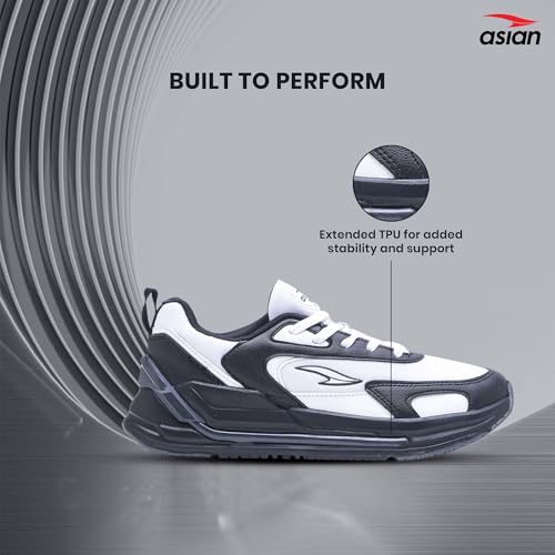 Image of ASIAN Powerkick-21 Men's Sporty Sneakers | Stylish Sports Shoes with Comfort for Boys | Lightweight Sole & Durable Grip, Perfect for Casual, Gym, Walking