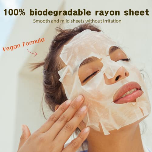 Purederm Vegan Facial Sheet Masks (Trio 12 Set) - Aloe, Tea Tree, Vitamin - Face Masks Skincare For Dry, Dehydrated And Dull Skin - Hydrating Face Masks, Moisturizing, Brightening And Soothing, Beauty Mask For All Skin Type #TOP4