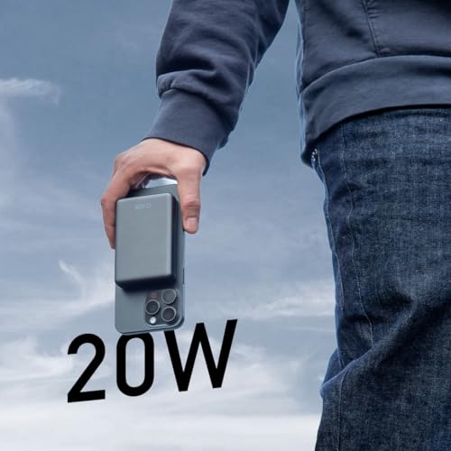 Sbs Powerbank 10K Magsafe, 20W Power Delivery, 10.000Mah, Ricarica Rapida, Magnetico, Wireless 15W, Led Di Carica, USB-C, Caricabatterie Portatile Da Viaggio, Design Slim, Scocca In Alluminio, Grigio - 11