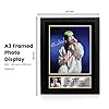 Billie Eilish Live Concert Portrait Printed Signed Poster Print – Autograph Style Singer Wall Art – Pop Music Memorabilia Collectible Photo, A4 Poster + Gold Frame #1