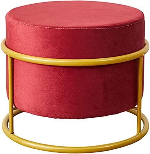 Taburete de maquillaje redondo con altura ajustable para tocador moderno 2