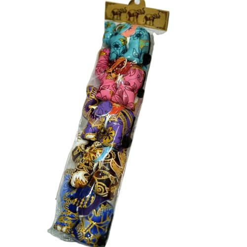 5pcs fabriqué à la main Ganesha porte-clés, éléphant porte-clés en tissu traditionnel thaïlandais pour décorations bricolage, pendentifs animaux, porte-clés de voiture