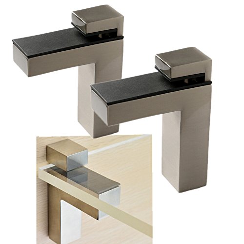 Windspeed 2 Set of Wood/Glass Shelf Bracket Holder/Wall Mount Panel Glass Clip Clamp