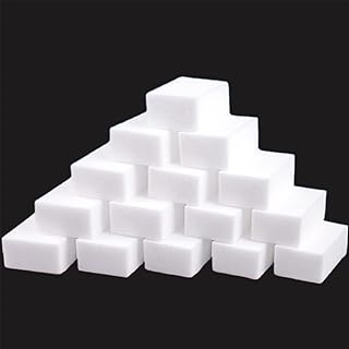 100 Pack Melamine Sponge Foam Cleaning Pads Multi-Functional Magic Sponges Eraser Household Cleaning Kitchen Dish Sponge for Furniture, Bathroom, Sink, Floor, Baseboard, Wall Cleaner