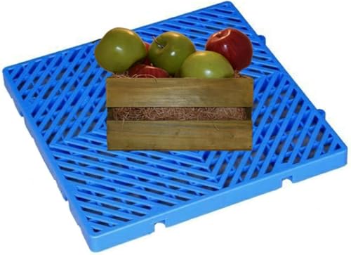 GPECTIFO Polyethylenpaletten Kunststoffpaletten Nestbare Transportpaletten Leichte Kunststoffpaletten for die Lagerindustrie(Blue-1pcs)