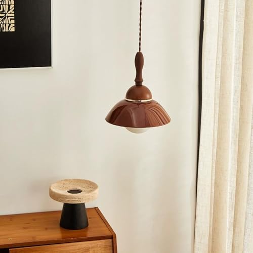 Lámpara colgante de madera japonesa de diseño minimalista para espacios zen 6