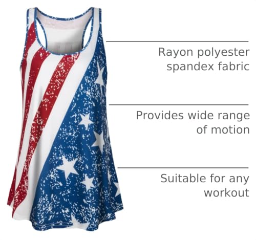 Image of Cestyle Womens Sleeveless Scoop Neck Flowy Loose Fit Workout Shirts Racerback Long Tank Tops
