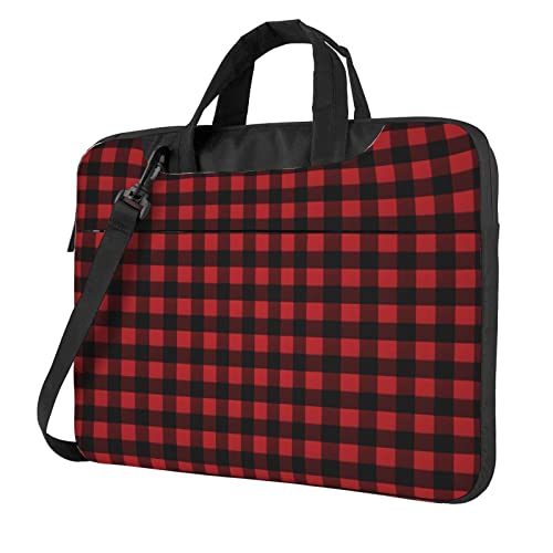 Sacoche pour ordinateur portable 13 14 15.6 pouces rouge noir sacoche bandoulière PC