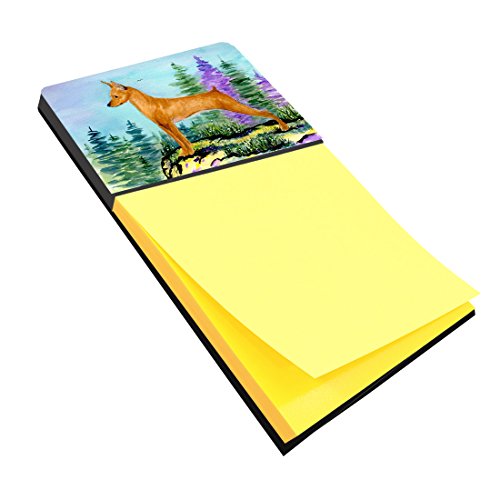 Caroline's Treasures SS8660SN Min Pin Refillable Sticky Note Holder or Postit Note Dispenser, 3.25 by 5.5