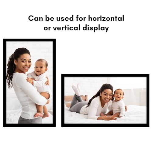 Americanflat 16x28 Picture Frame with Polished Plexiglass - Black Picture Frame - Wide Photo Frames Made of Engineered Wood for Vertical or Horizontal Wall Display - Epic Collection - Black