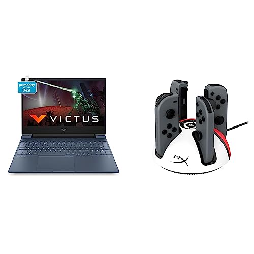 Image of HP Victus Gaming Laptop 12th Gen Intel Core i5-12450H 15.6 inch(39.6 cm) FHD IPS Gaming Laptop & HyperX ChargePlay Quad 2 Nintendo Switch Controller Charger