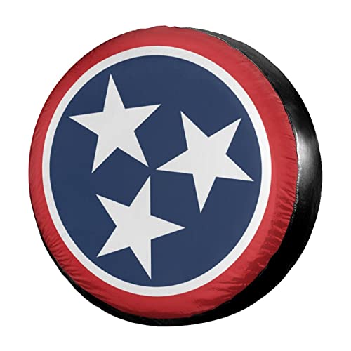 Foruidea Tennessee Tri Star Flag Spare Tire Cover Dust-Proof Wheel Tire Cover Fit Trailer, RV, SUV and Many Vehicle 15 Inch by Foruidea - Used condition - US$15.31