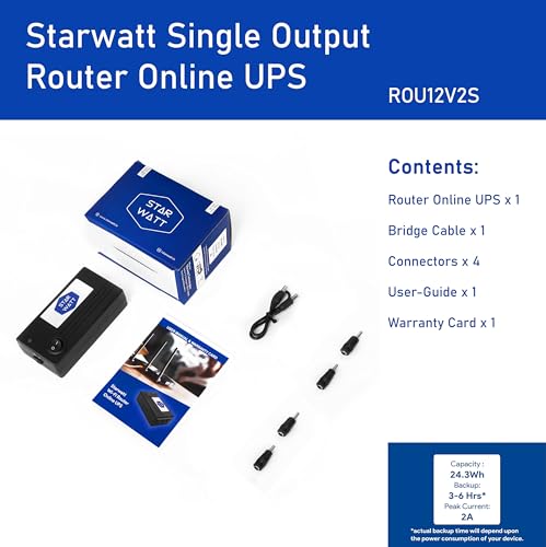 Image of Mini UPS for WiFi Routers | 12V 2A | One Output Uninterrupted Power Backup | Power Adapter NOT Provided with This Model | Supports All Brand 12V (0.2A Upto 2A) Devices with 3-6 Hours Backup