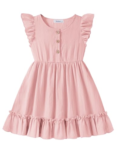 Arshiner - Arshiner Toddler Pink Dress for Girls - Ruffle Sleeveless Button Down Summer Beach Casual Sundress, 3T - Best Deal on Amazon