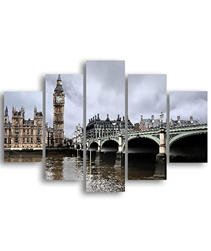 Tableau Londres multicolore pour créer une ambiance urbaine chic dans votre salon