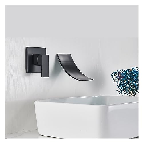 Robinet de bassin de salle de bain mural cascade pour éviter les éclaboussures