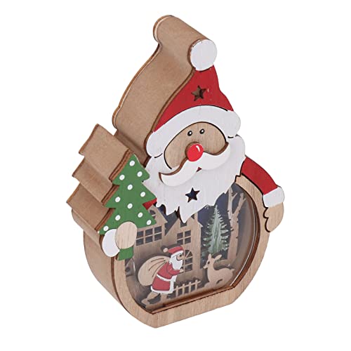 TOPINCN Christmas Ornament, Desk Christmas Teacups, Mugs Saucers Coffee Cups Mugs Ornament With Led Light For Hallway Living Room Bedroom Hallway Decoration (Santa Claus)