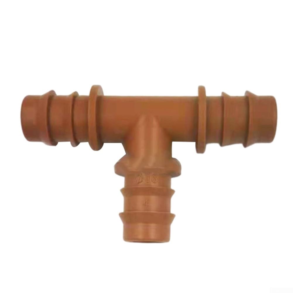 24pcs Drip Irrigation Connectors Tee Fittings, 16mm Lawn Irrigation Garden Connectors, Drip Irrigation Connectors Fittings