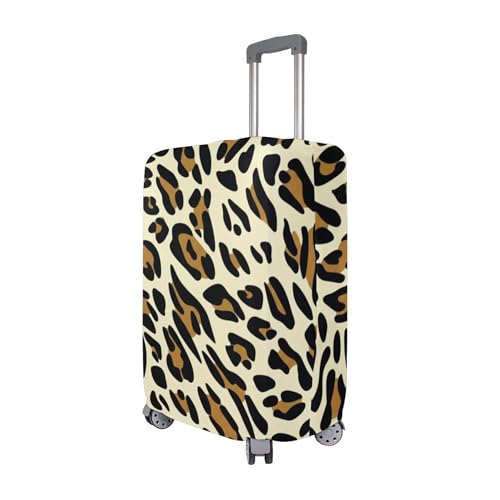Joisal Luggage Protector Suitcase Cover Custom Anti-scratch Aesthetic Travel Luggage Accessories Leopard Print Black Brown Spots Beige, S, Fits 18-20 Inch Case3