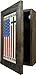 Bellewood Designs Hidden Gun Safe - American Flag Stand for The Flag Kneel for The Cross Wall Gun Safe - Wood Gun Cabinet - Handcrafted Gun Concealment Furniture - Hidden Gun Storage