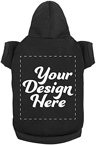 Personalized Dog Hooded Sweatshirt Custom Pet Pullover Hoodie Text/Image Small/Medium/Large Dogs,Puppy,Cat and Kitten