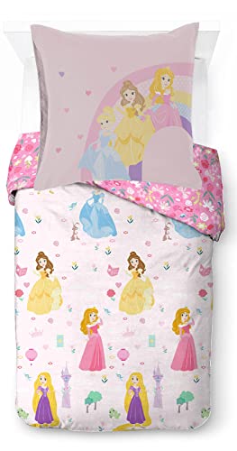 Disney Princess Scherenschnitt Kinder-Bettwäsche-Set, 135 x 200 cm, 80 x...