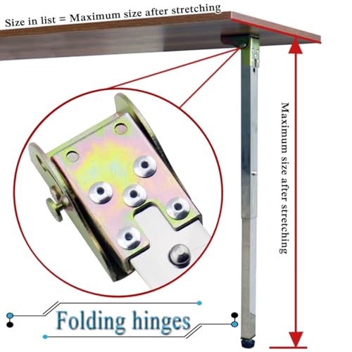 Pieds de table pliants réglables pour corriger le manque de place en van