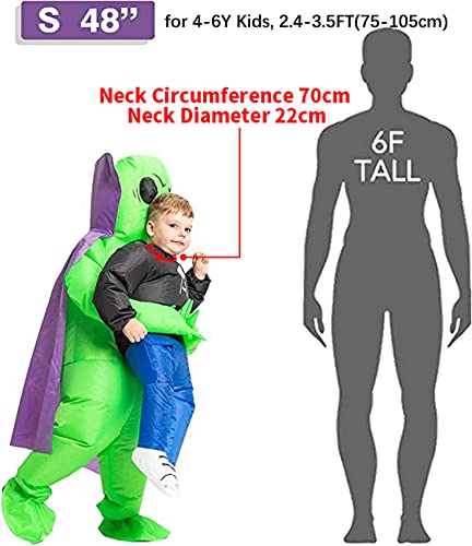 Goosh Inflatable Alien Costume For Kids Halloween Costumes Boys Girls 48Ft Funny Blow Up Costume For Halloween Party Cosplay #TOP1