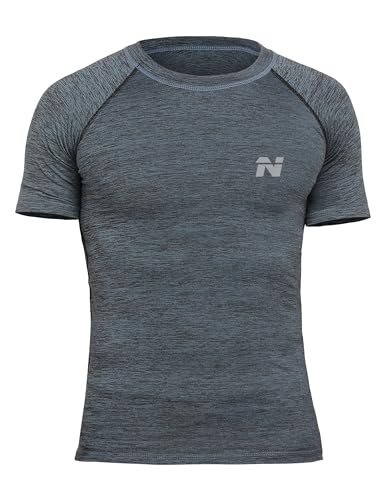 Image of NINQ Half Sleeve Compression T-Shirt - Men's Athletic & Sports Tights for Fitness Gym