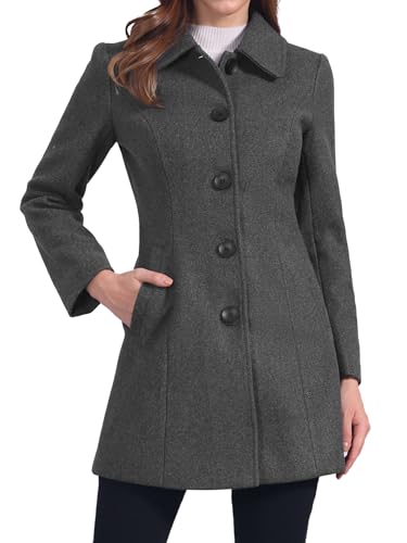 Caban simple boutonnage pour femme Allegra K fini les manteaux lourds et inconfortables