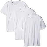 BOSS Men's 3-Pack Round Neck Regular Fit Short Sleeve T-Shirts, White, Large