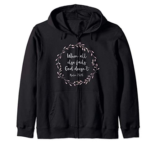 Psalm 73:26 Christian Bible Verse Design Sweat à Capuche
