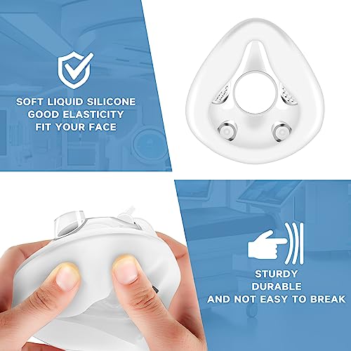 Cpap Masks Full Face - Replacement Set For F20 - Covers Mouth And Nasal - Includes Headgear, Elbow/Swivel And Nasal Cushion - Suitable For Cpap Machine - Reusable Cpap Supplies - Medium #TOP5