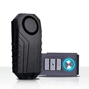 Upgraded Bike Alarm Waterproof with Remote, Electric Bicycle Door Burglar Alarm,eBike Anti Theft 113dB Loud, Adjustable Sensitivity, Scooter Accessories Vibration Sensors