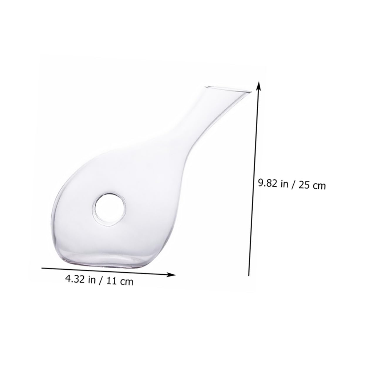 MAGICLULU Kreativer Weinausgießer aus Glas mit Belüftung zur Geschmacksverbesserung Flachem Boden und Eleganter Form für Zuhause und Besondere Anlässe