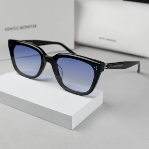 2025 Gentle Collection Black Sheet Material Frame For Numer GM Avant-garde Square Sunglasses UV Protection Sunglasses (blue)3