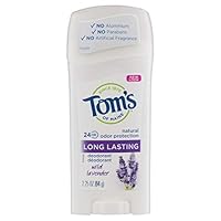 Tom's of Maine Natural Deodorant Stick for Women, 64g, Wild Lavender, Long Lasting Odour Protection, No Aluminium, No Parabens