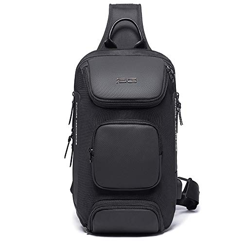 RBQOKJ Men's Chest Backpack Unisex USB Crossbody Bag Men's Fashion